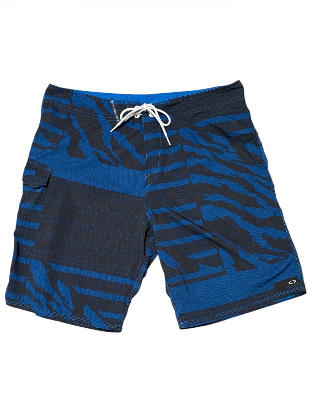 Men's Oakley Boardshorts Size 36 Blue Black Surf Beach Swim